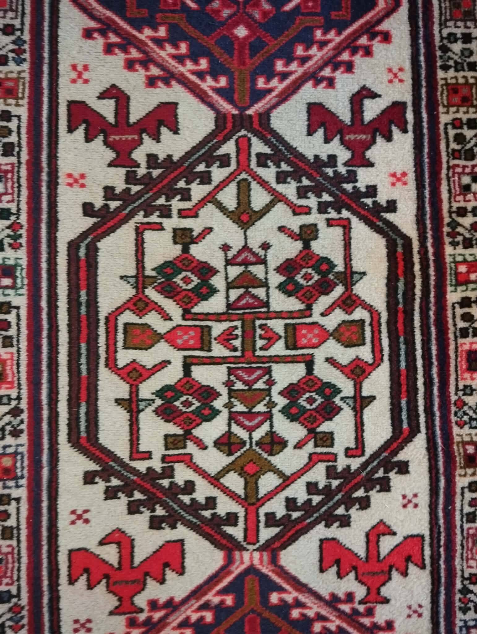 Handmade Persian Heriz hallway rug 295x70cm