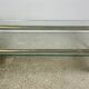 Table basse italienne vintage 80'S en laiton et fer