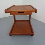 Large Rollable Teak Bar Cart, 1960s