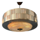 Mid-century crystal glass UFO pendant light