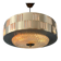 Mid-century crystal glass UFO pendant light