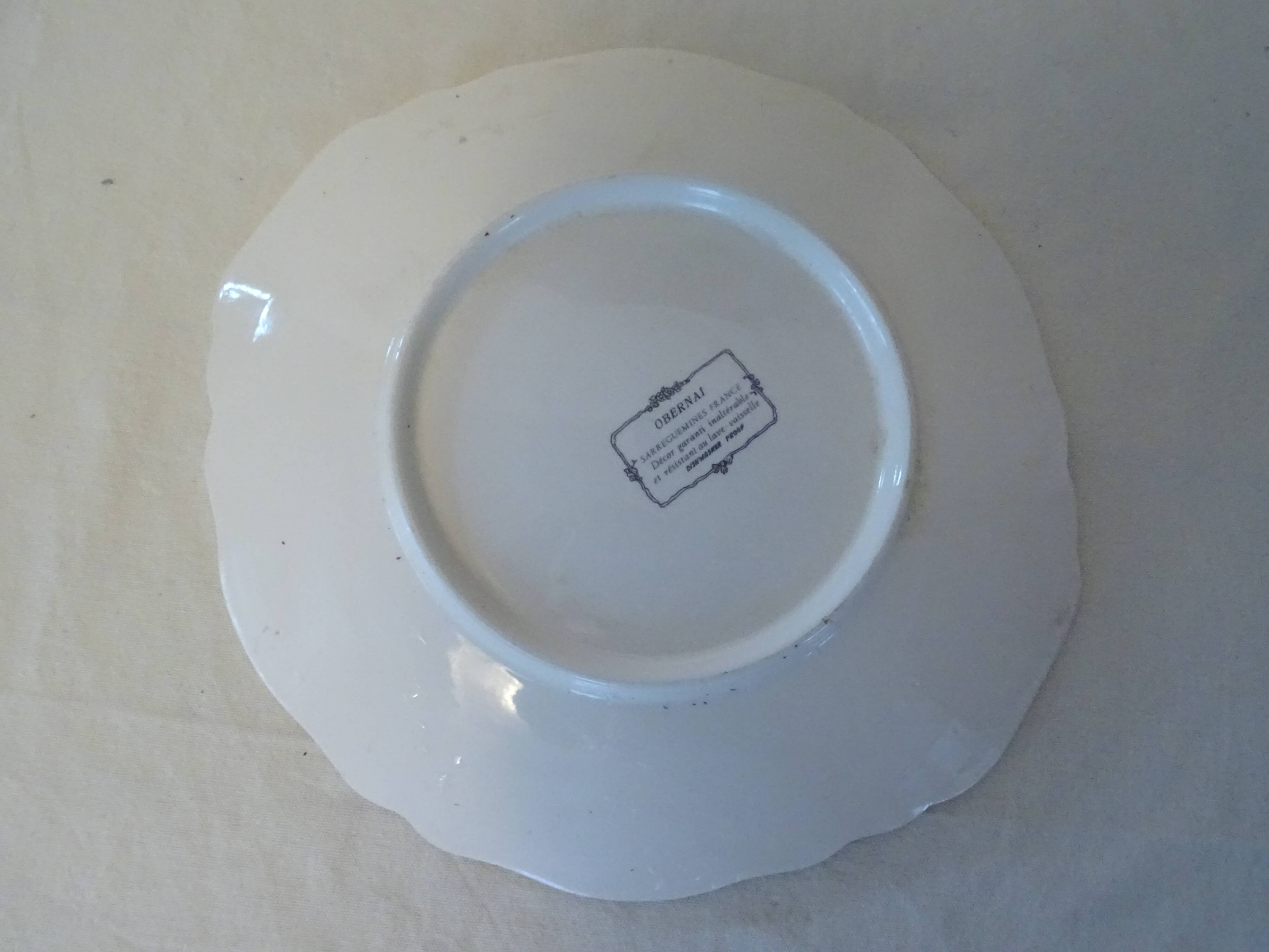 Dish Sarreguemines Obernai H. Loux Alsace faience