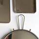Set of four rectangular and round barber mirrors, 1950s.