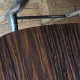 4 chairs in vintage formica brown wood effect