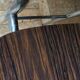 4 chaises en formica vintage marron effet bois