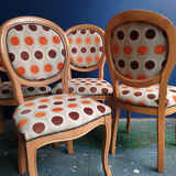 Retro print dining chairs
