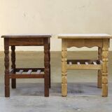 Pair of Vintage Danish Oak Bedside Tables with Drawer & Shelf, Kjærnulf style
