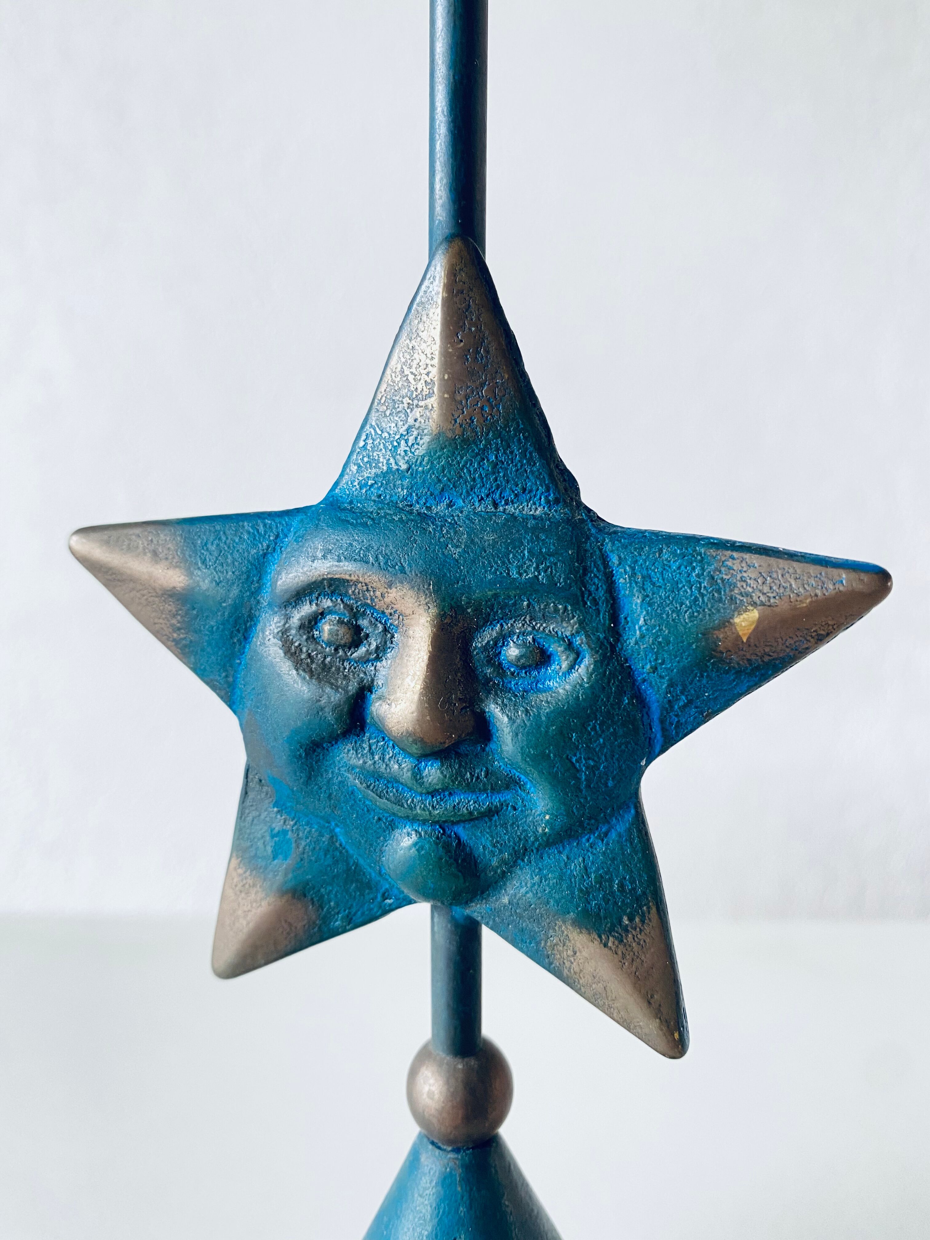 Metal star candle holder