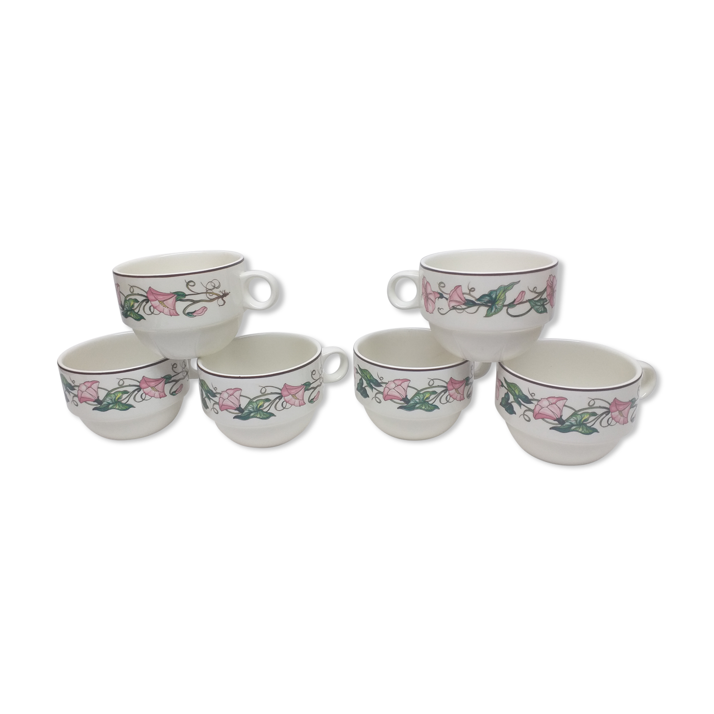 Lot 6 chocolate cups Villeroy and Boch Palermo cardboard