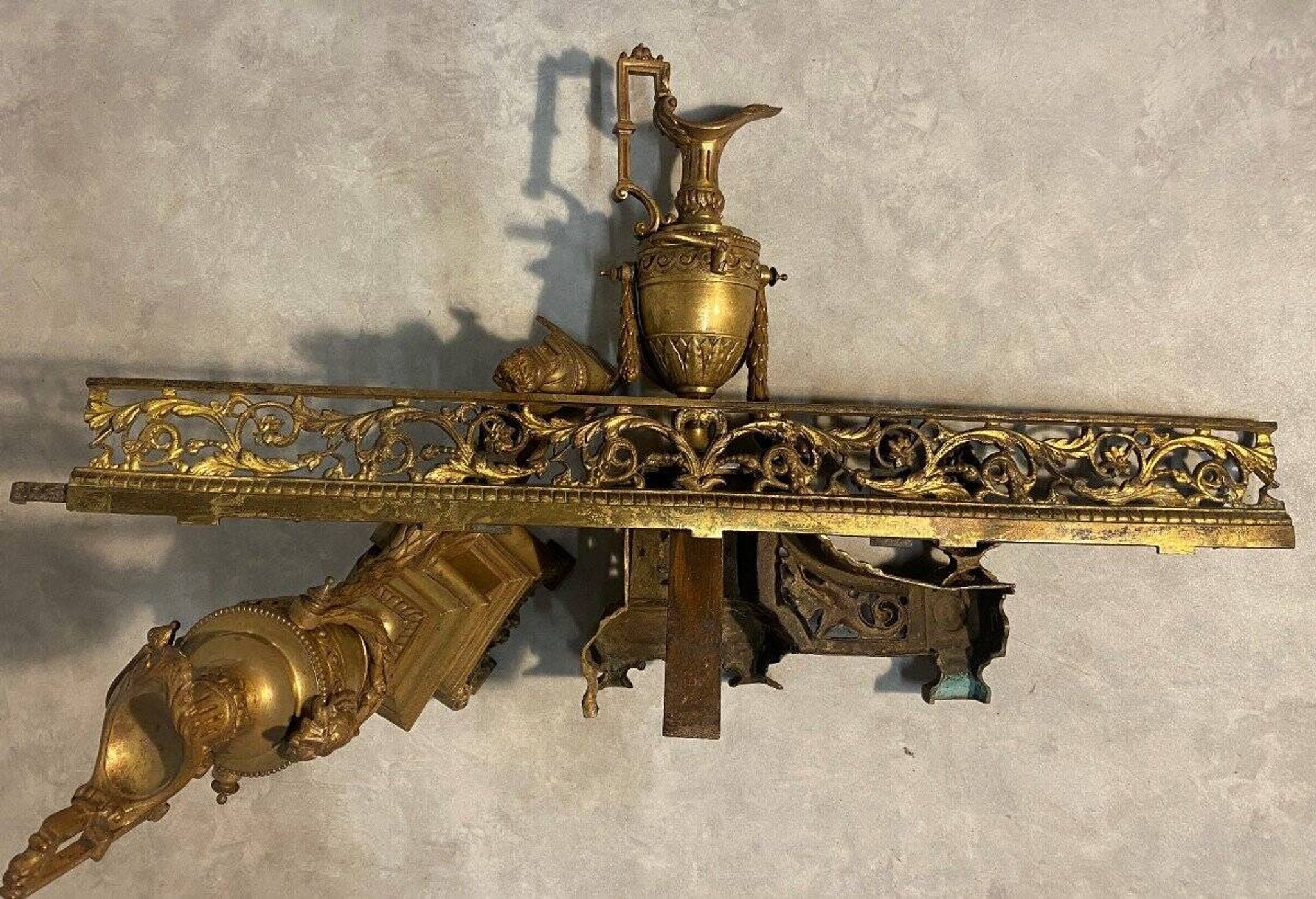 Pair of bronze Napoleon III andirons