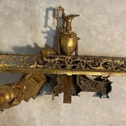 Pair of bronze Napoleon III andirons