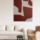 Organic abstract terracotta 100x80cm by Bodasca