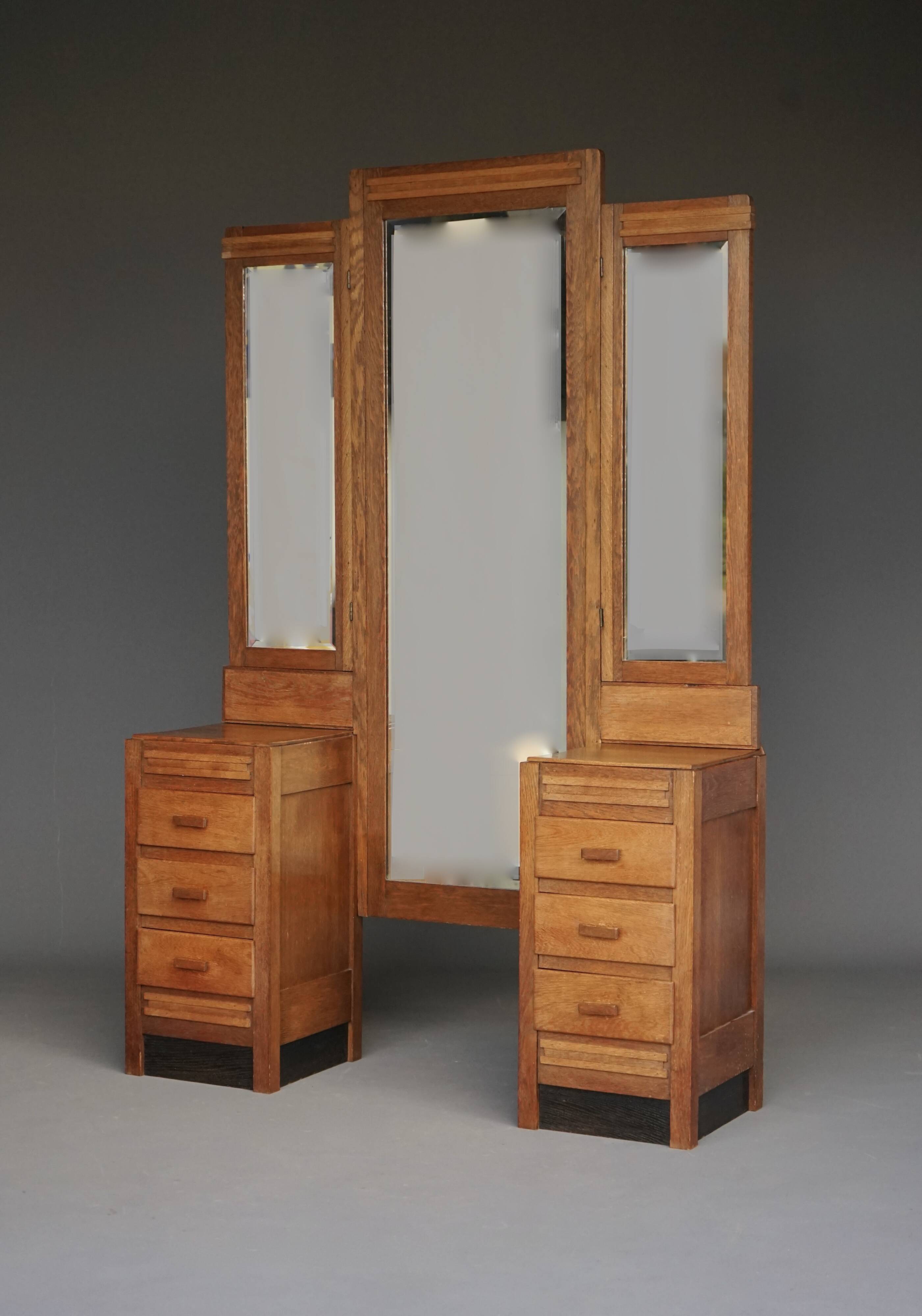 Art Deco /Hague School oak Dressing Table. 1930s