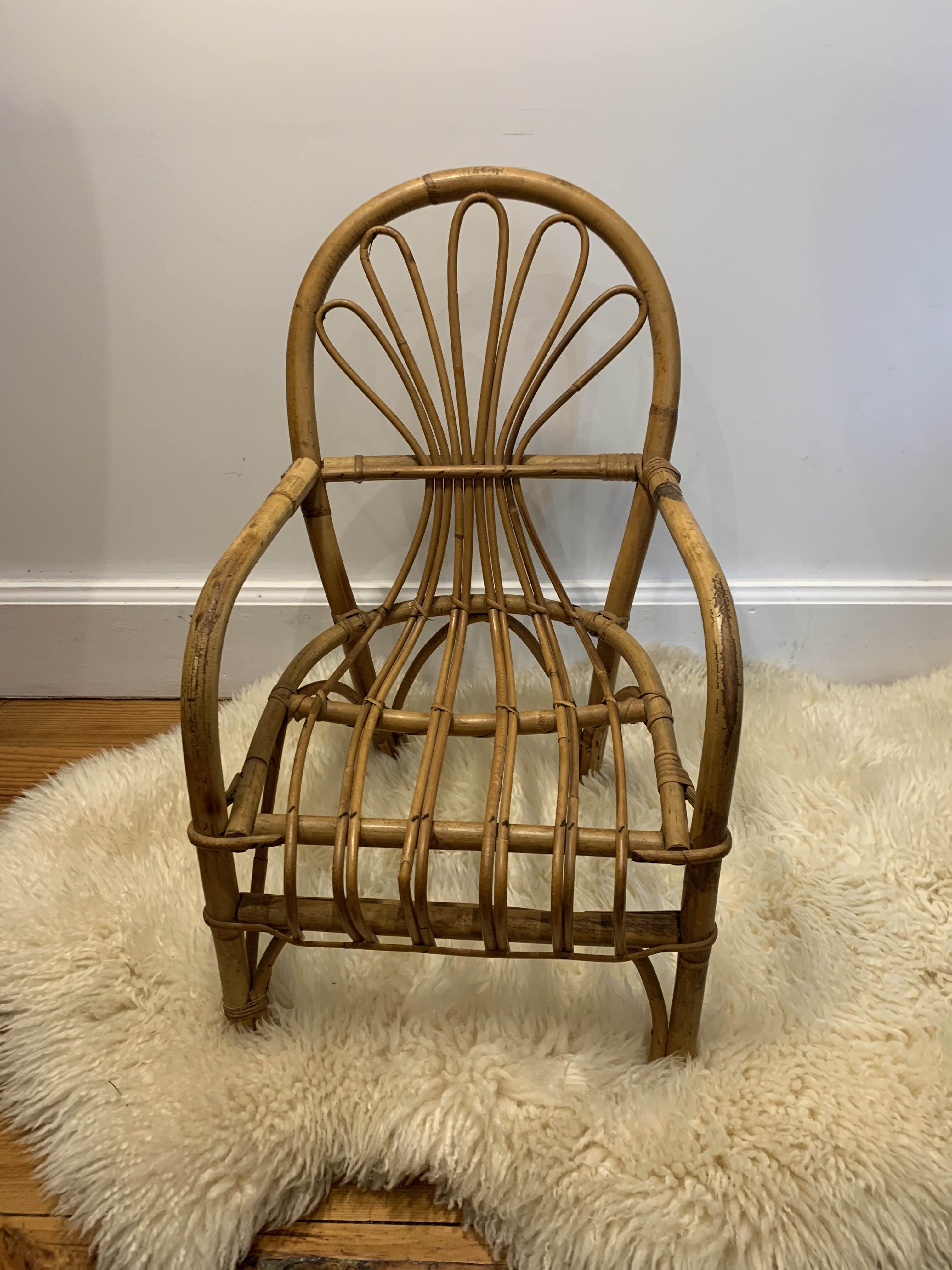 Small rattan chair for children