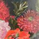 Table HST "Bouquet of flowers on a console" signed late 19th century