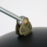 Mid-century italian aluminum & wood floor lamp with reflector