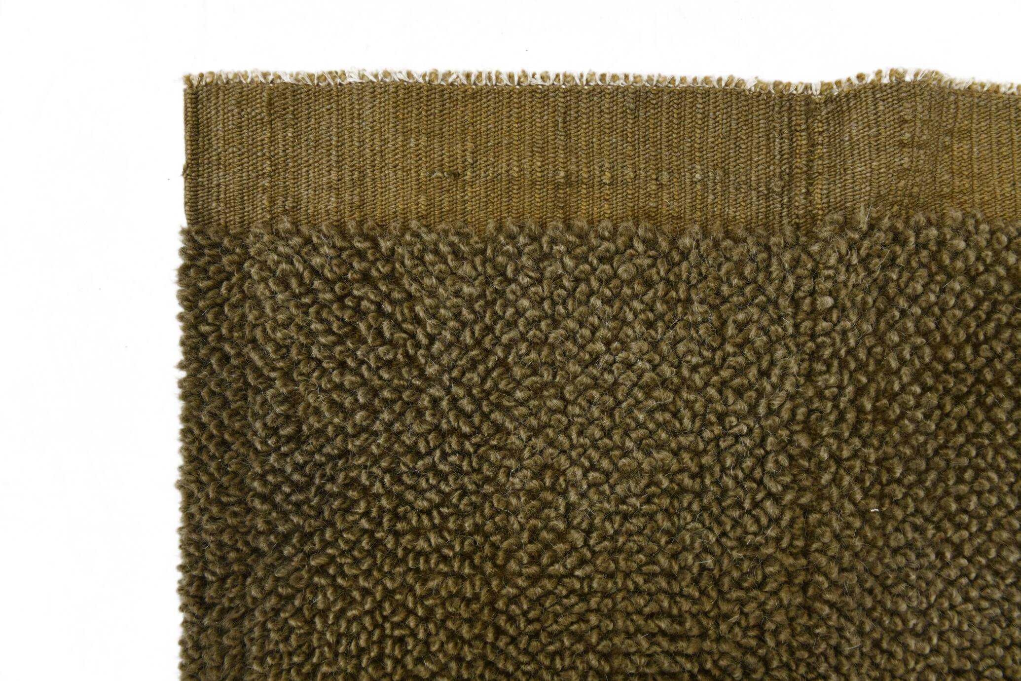 Large Handmade Army Green Kilim Rug, 224x303Cm