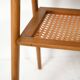 Pair of Scandinavian bedside tables in teak with Vienna cane