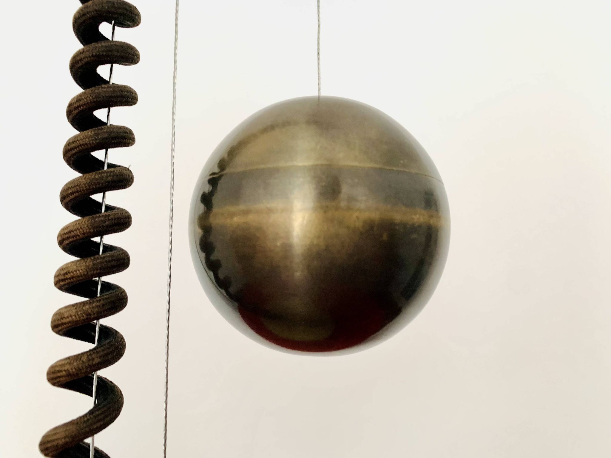1 of 3 Adjustable Orion Glass Pendant Lamps from Staff