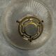 Suspension in holophane striated glass and brass support - art-deco period