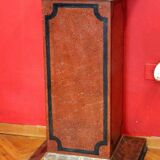 19th Century Italian Faux Marble Lacquer Architectural Pedestals or Columns, Set of 2