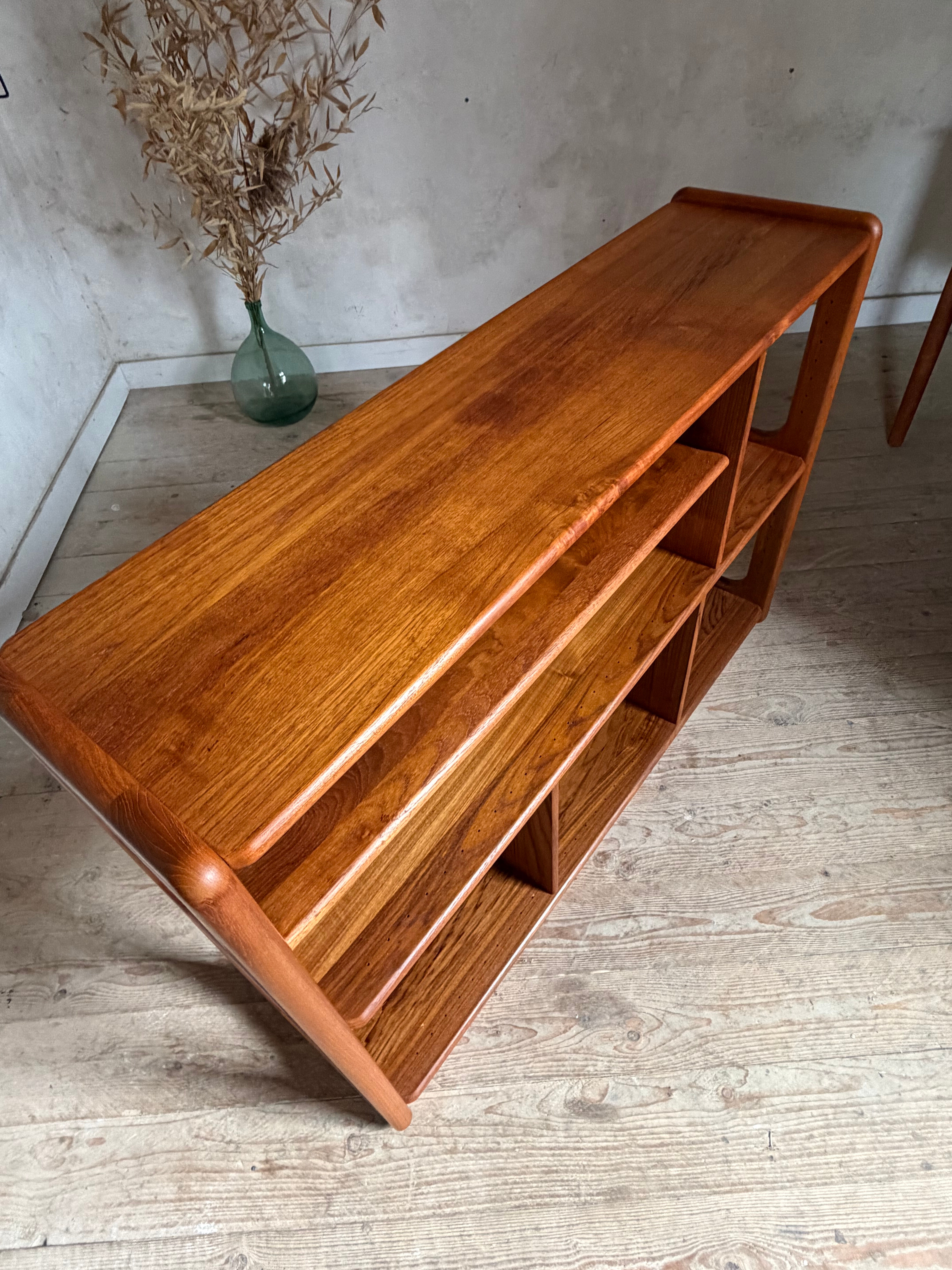 Vintage Scandinavian library in solid teak