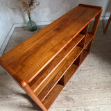 Vintage Scandinavian library in solid teak