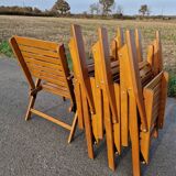 Set of 4 vintage folding armchairs