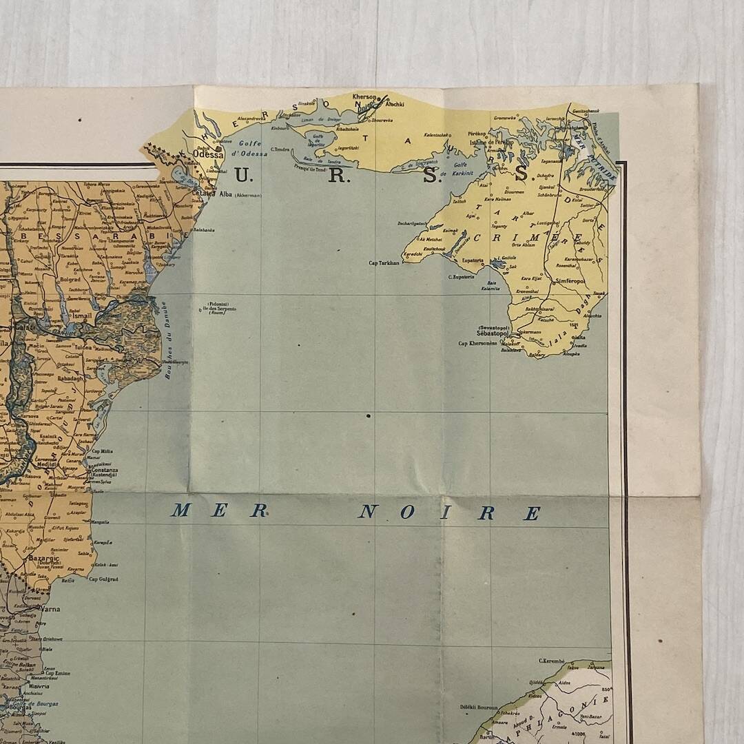 Map of the Balkan Peninsula from the 1940s