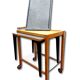 Art deco serving trolley with table and integrated tray