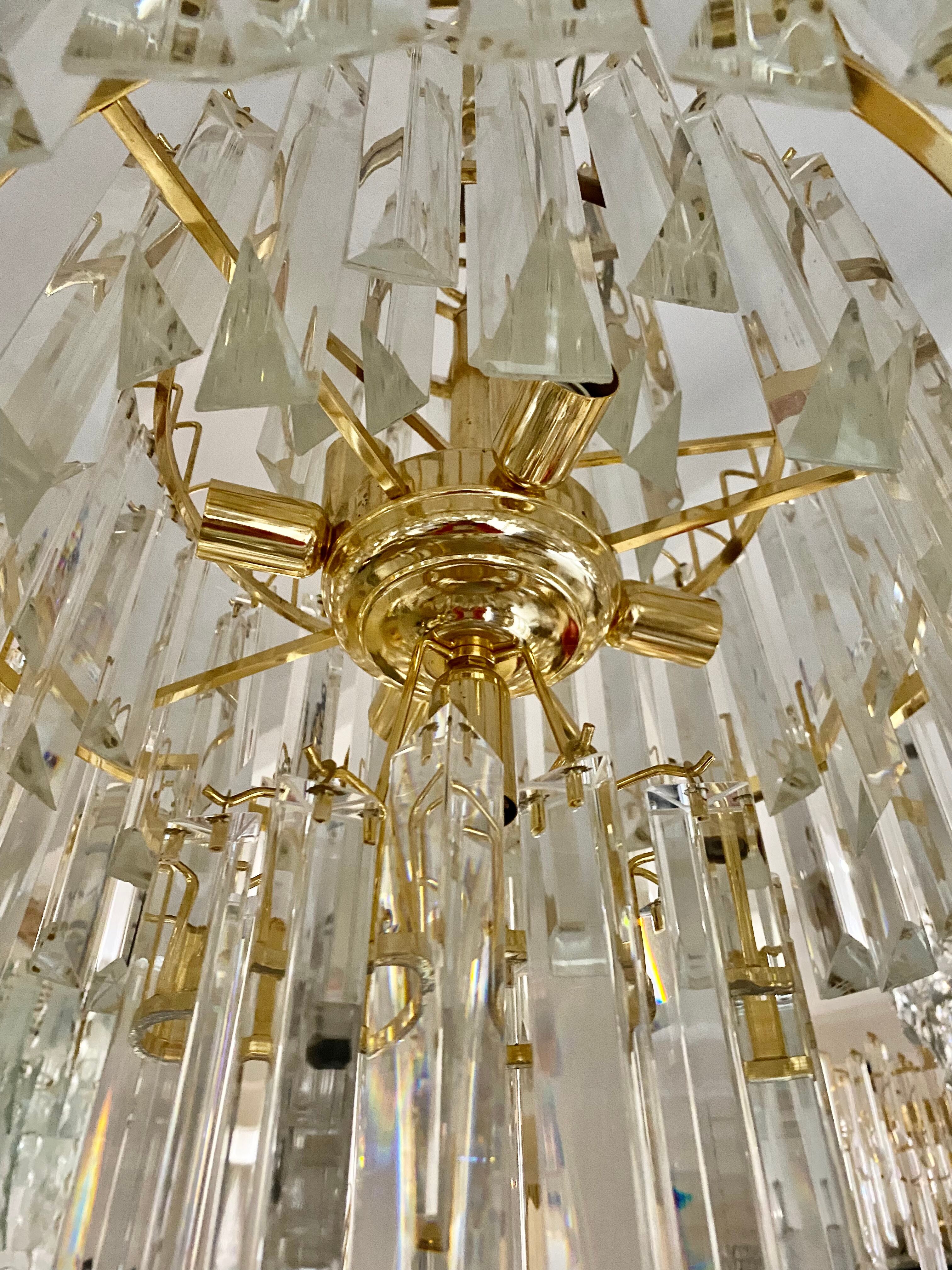 Venini chandelier murano iridescent glass