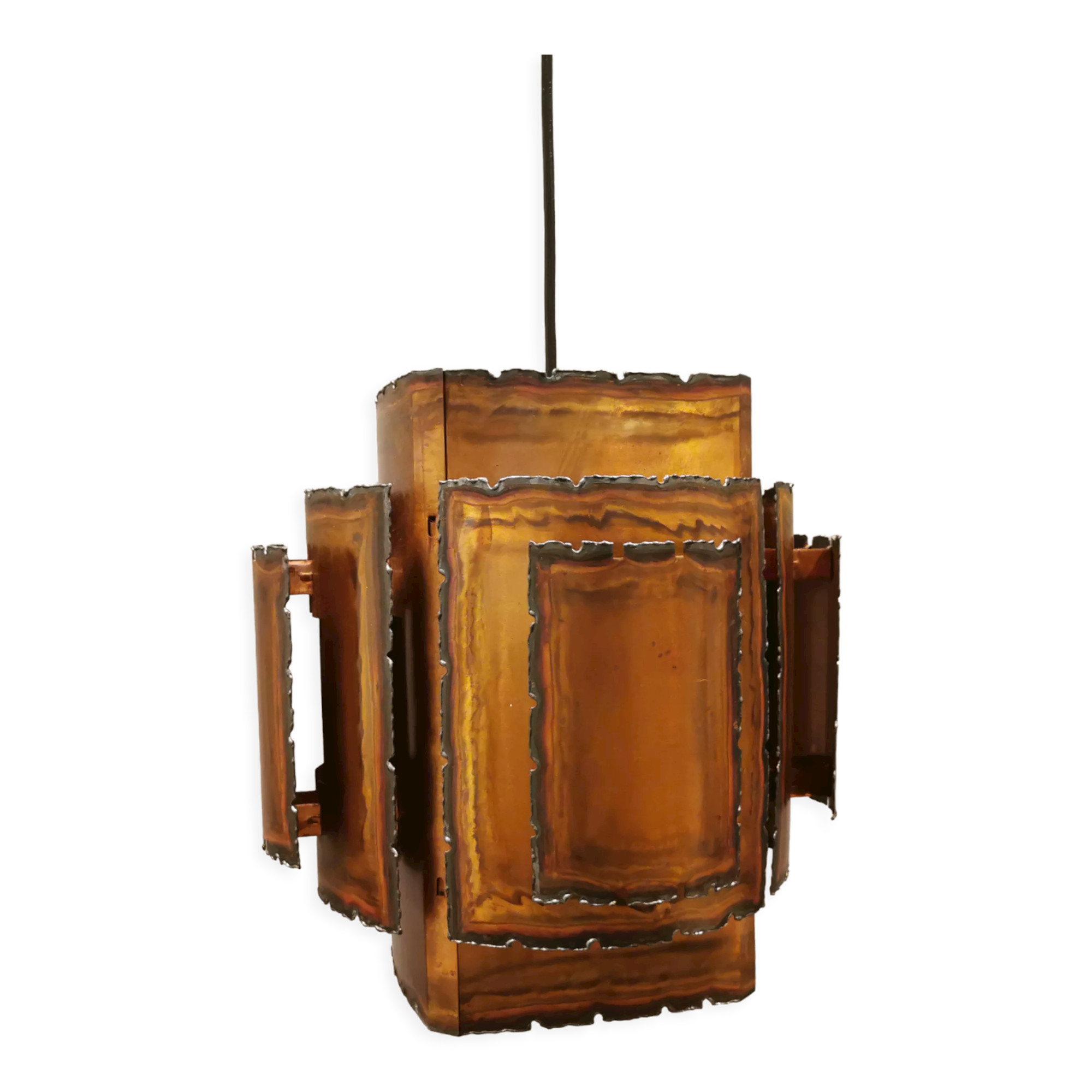 Brutalist hanging lamp, denmark 1960s