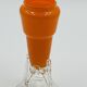 Soliflore vintage verre orange et base sculptée