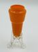 Vintage orange glass soliflore with a sculpted base.