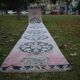 Vintage Turkish hallway rug 105x771 cm