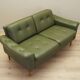 Green leather sofa, Danish design, 1970s, produced in Denmark