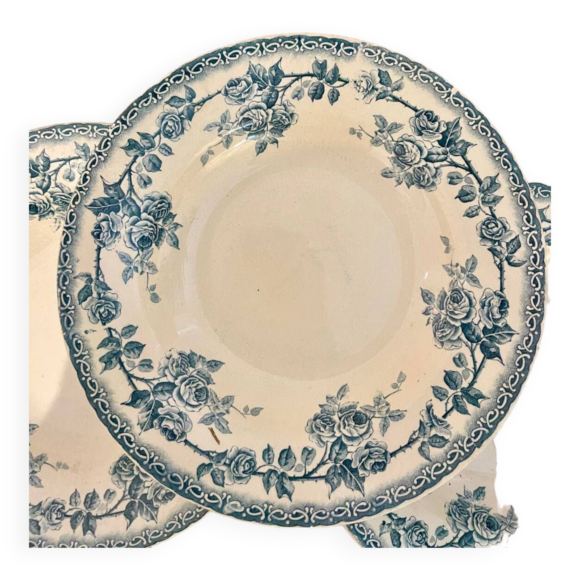 Lot de 3 assiettes terre de fer