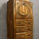 Fully curved Louis XV style secretary in precious wood marquetry circa 1850