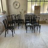 Lot 11 black Baumann bistro chairs