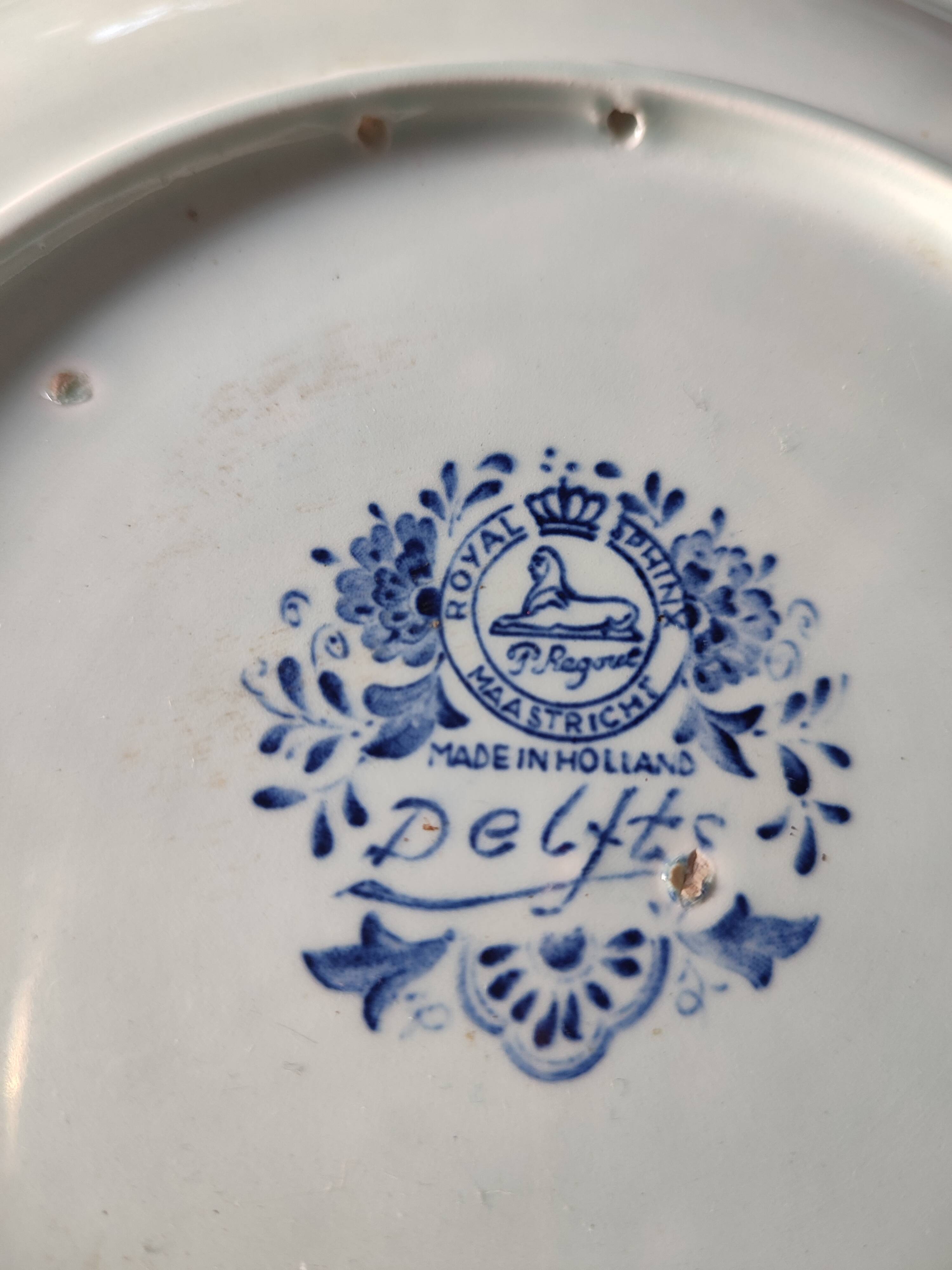 Assiette murale, faience de Delft