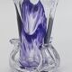 Vase Soliflore en Cristal d'Art – Michel Steiner Améthyste & Transparent