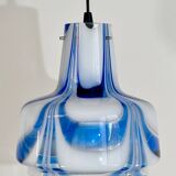 Vintage Italian Murano pendant light from the 1970s in ribbed glass