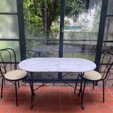 table bistrot marbre