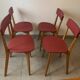 Set de 4 chaises bistrot vintage, années 50 (Taille adulte)