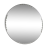 Round mirror with bevelled rim of the 60s diameter 66 cm