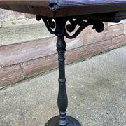Café table bistro vintage brasserie 1890-1910 cast iron & fir