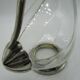 Decanter carafe glass and silver metal duck shape