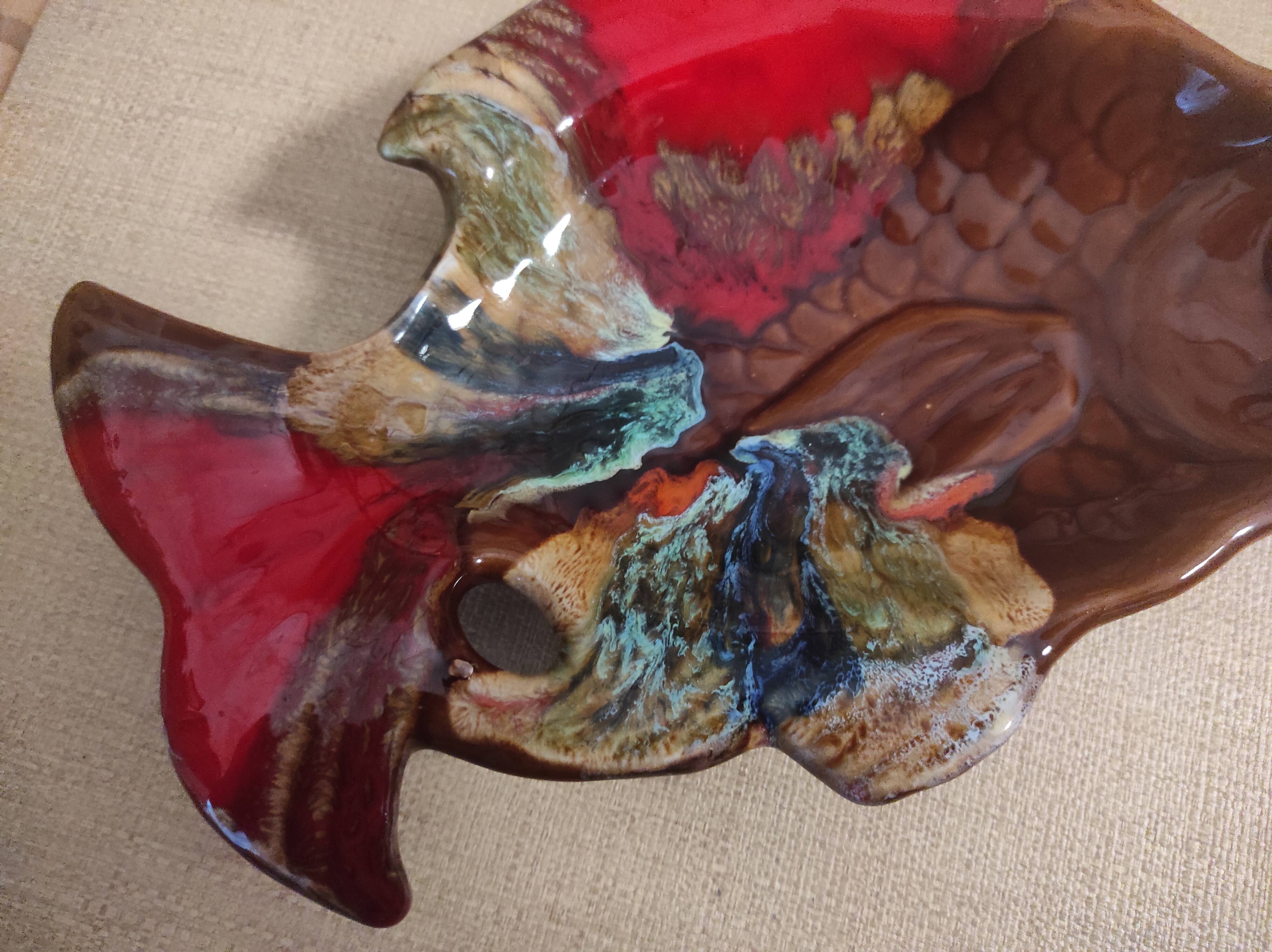 1950s glazed ceramic dish