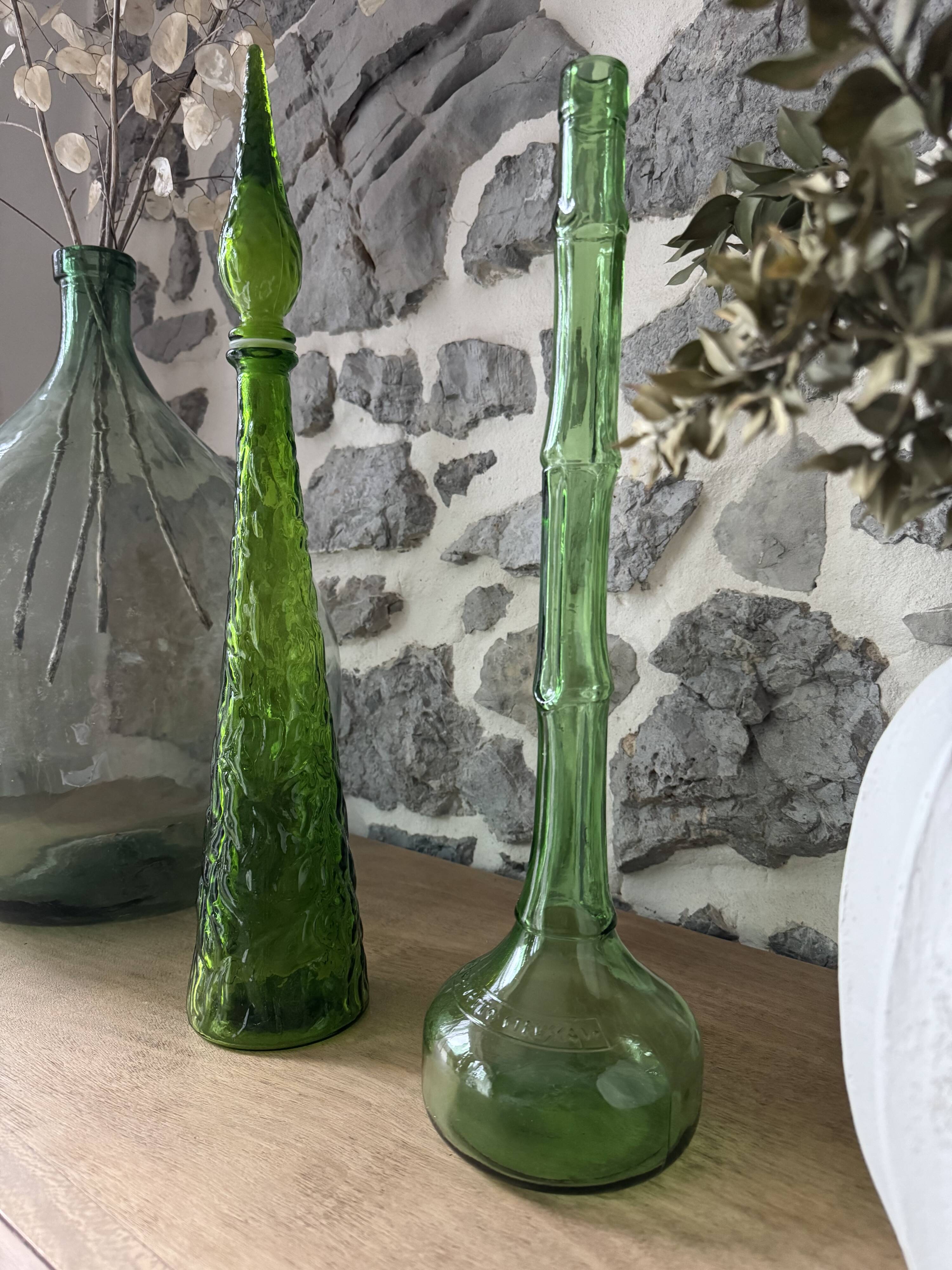 Ancienne carafe à décanter en verre brevetto Etrusca