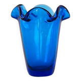 Cobalt glass vase, Danish design, 1970s, made in Denmark